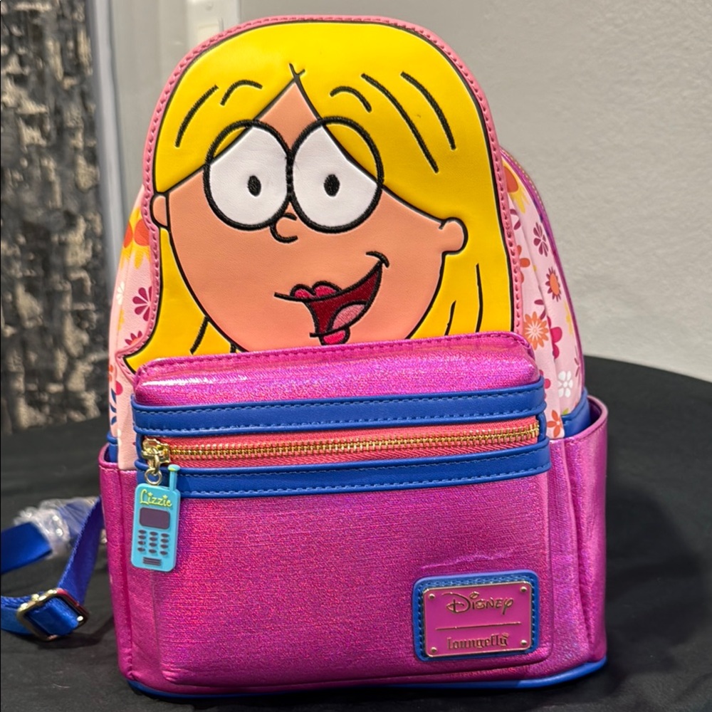 Loungefly Disney Lizzie McGuire Pink and Blue Backpack with Cup (Set of 2)